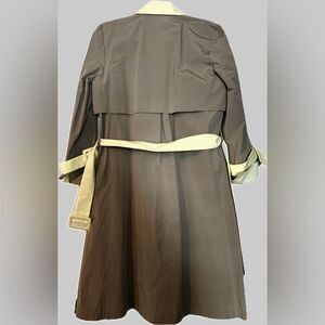 Womens trench coat with contrast color detail